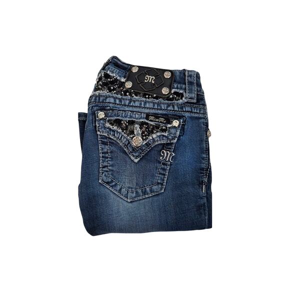 Miss Me JP6215B bootcut women's jeans Size 25 Blingy Y2K Rodeo Country Western - Picture 1 of 11